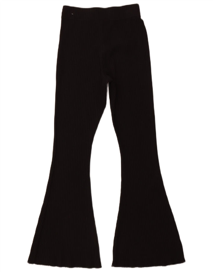 Pantaloni de trening NIKE Flare pentru femei UK 8, bumbac negru mic