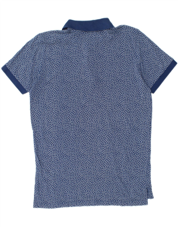 Tricou polo Brooks Brothers pentru bărbați, bumbac floral, albastru mediu