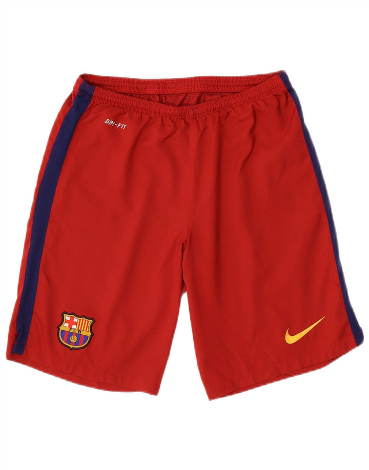Pantaloni scurți sport Nike FCB pentru bărbați, roșu, poliester color bloc