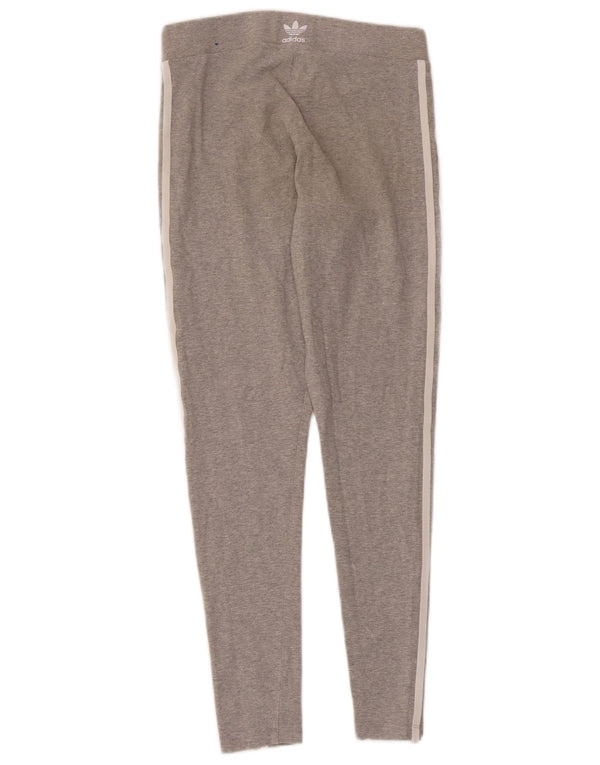 Leggings pentru femei Adidas UK 12/14 bumbac gri mediu