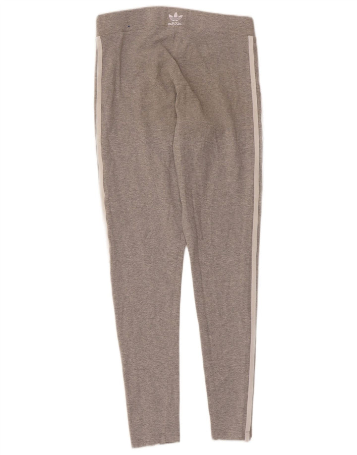 Leggings pentru femei Adidas UK 12/14 bumbac gri mediu