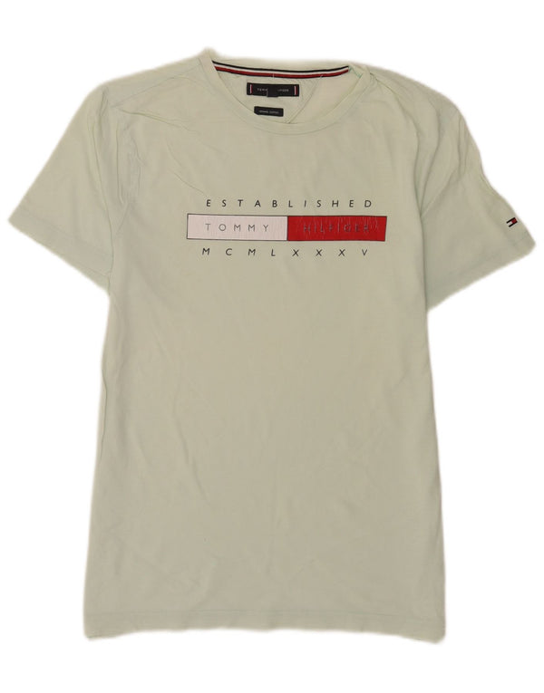 Tricou grafic Tommy Hilfiger pentru bărbați Top din bumbac verde mediu