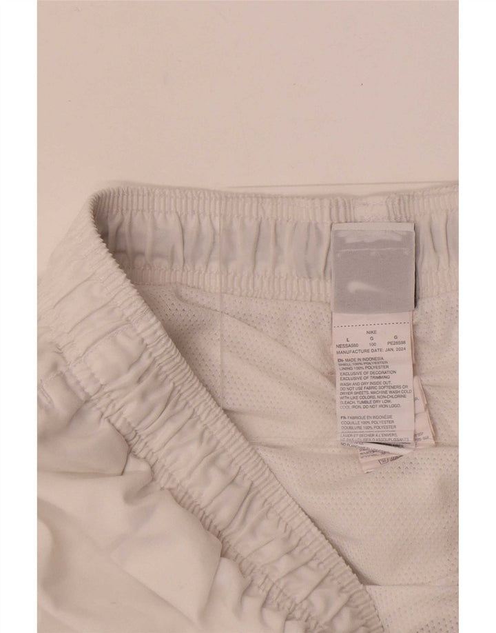 Pantaloni scurți sport Nike pentru bărbați, mari, alb, din poliester