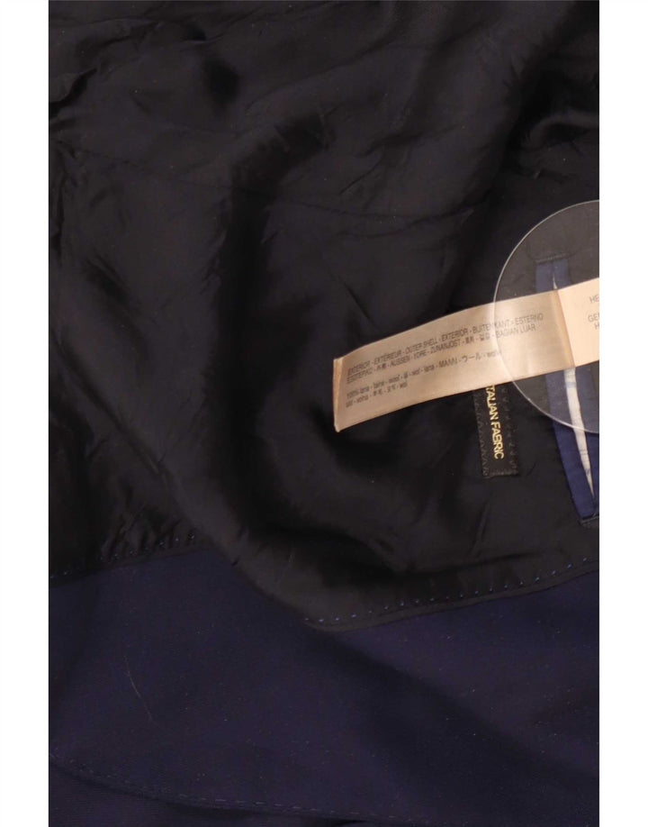 Massimo Dutti Jachetă pentru bărbați cu 2 nasturi EU 54 XL Lână bleumarin