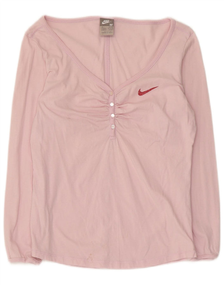 Top pentru femei Nike cu mânecă lungă Marea Britanie 10/12 Roz mediu