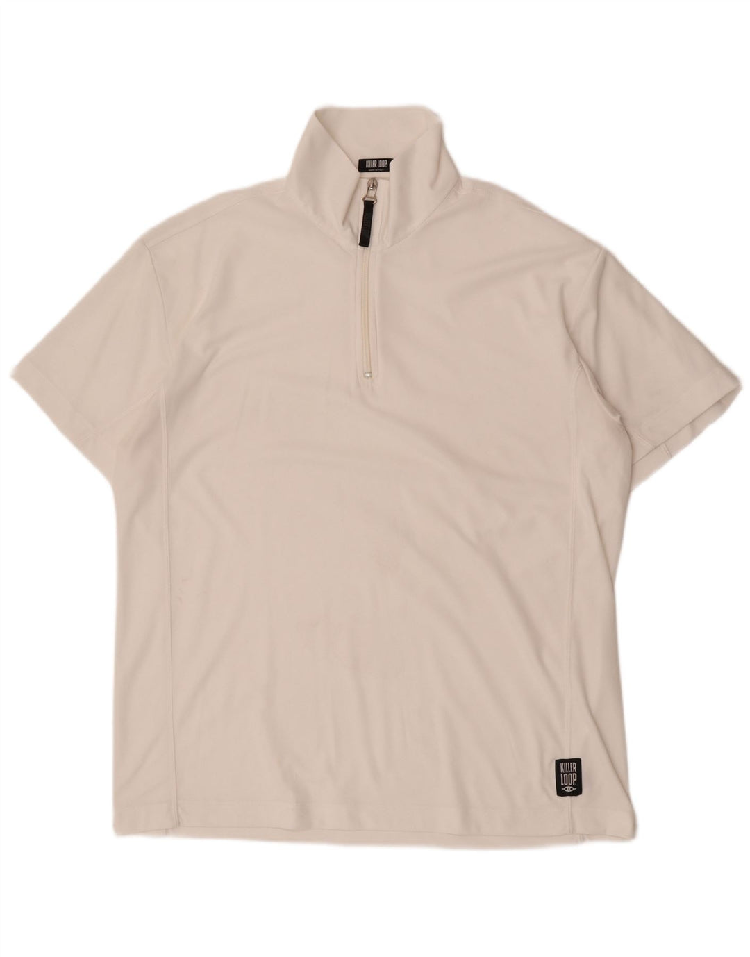 Tricou Killer Loop pentru bărbați, cu fermoar și gât, XL, poliester alb
