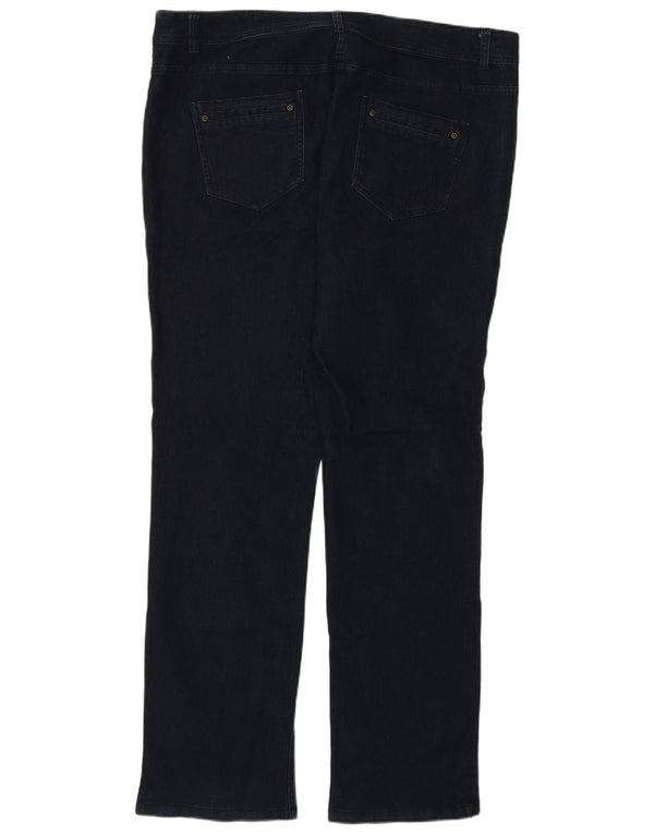 M&Co Womens Straight Jeans UK 18 XL W38 L30 Navy Blue Cotton