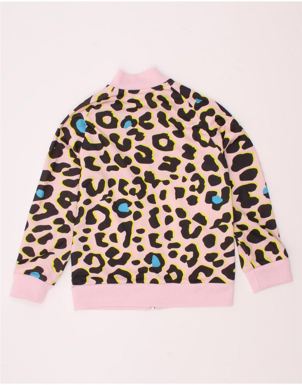 Jachetă Adidas Fete Trening Top 5-6 Ani Roz Poliester Animal Print
