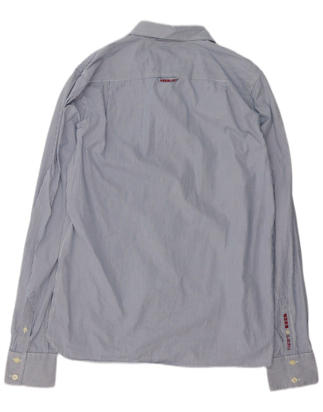 Cămașă pentru bărbați Superdry 2XL, bumbac cu dungi albastre