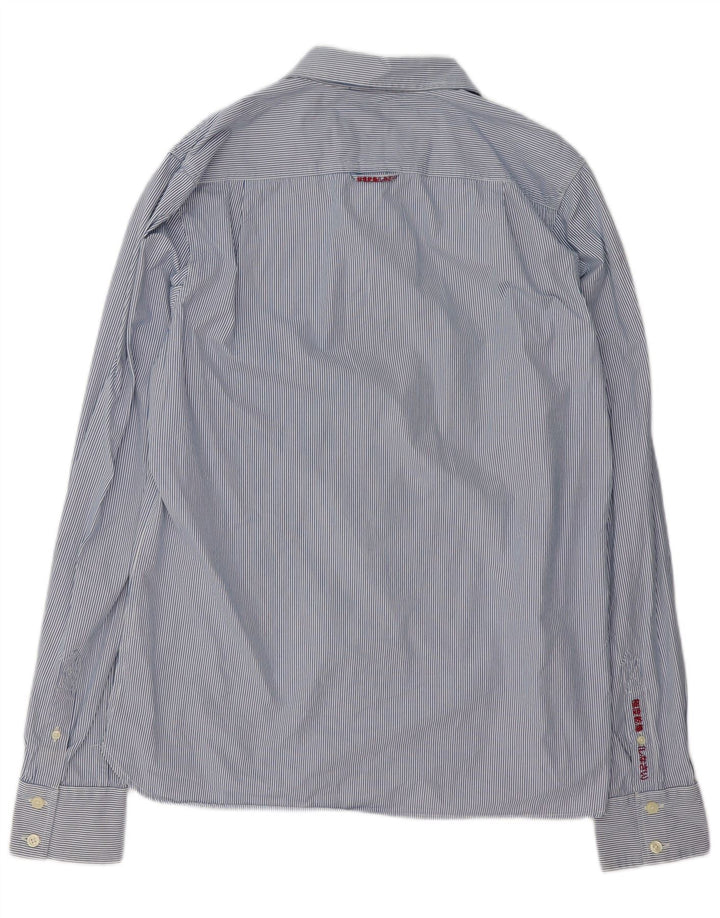 Cămașă pentru bărbați Superdry 2XL, bumbac cu dungi albastre