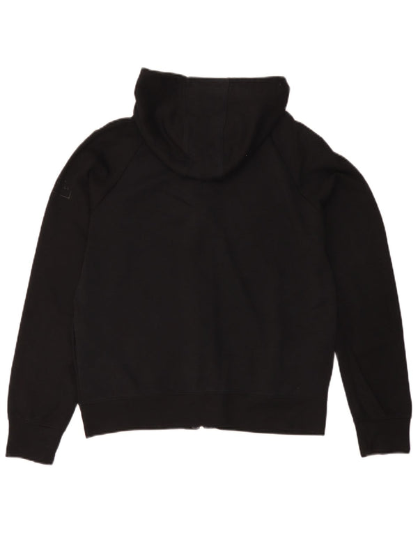 Jack Wills Pulover cu capota cu fermoar cu grafic pentru femei UK 14 Lyocell mare negru