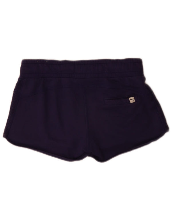 Pantaloni scurți sport Puma pentru femei, cu ajustare relaxată, UK 12, din bumbac violet mediu