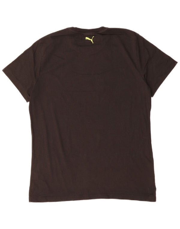 Tricou grafic Puma pentru bărbați Top mare din bumbac negru