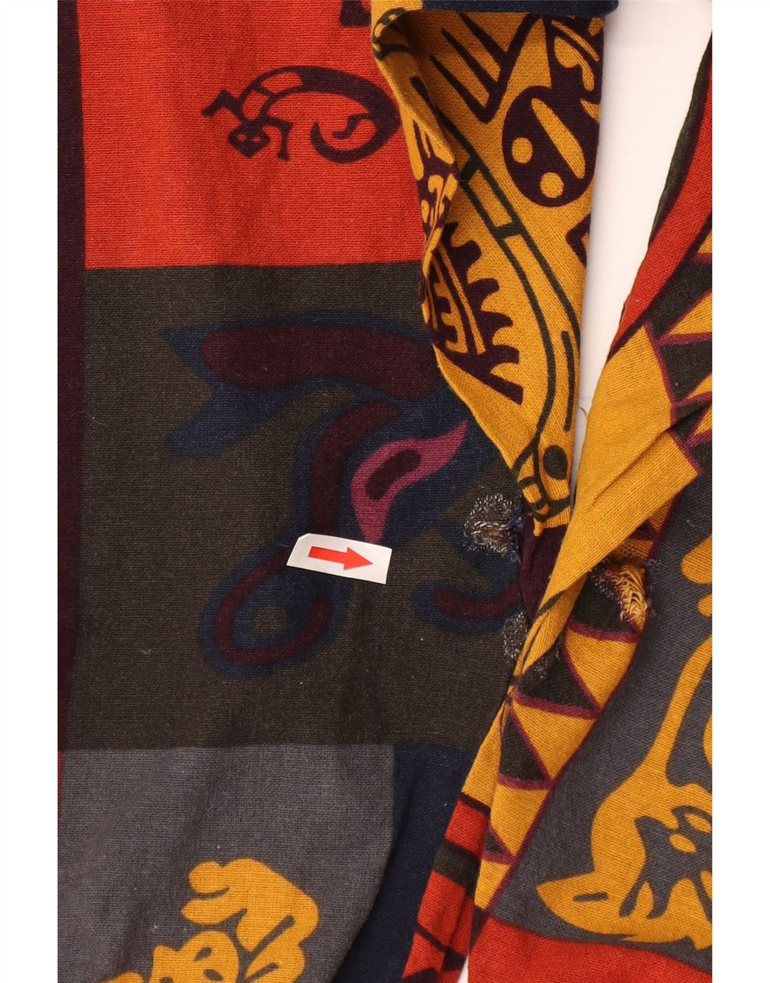 Pantaloni harem de damă vintage mari W32 L19 multicolori patchwork