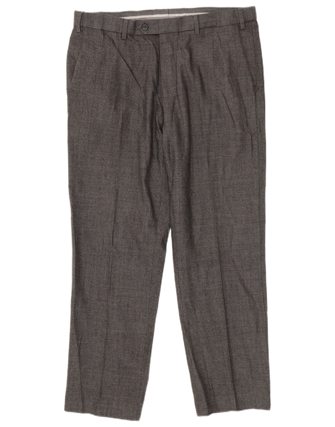 Marks & Spencer Pantaloni de costum croiți pentru bărbați W36 L31 Gri Herringbone