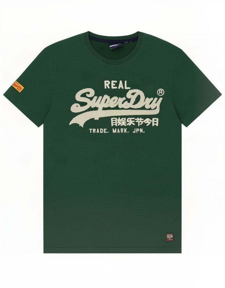 Tricou grafic pentru bărbați Superdry Top din bumbac verde mediu