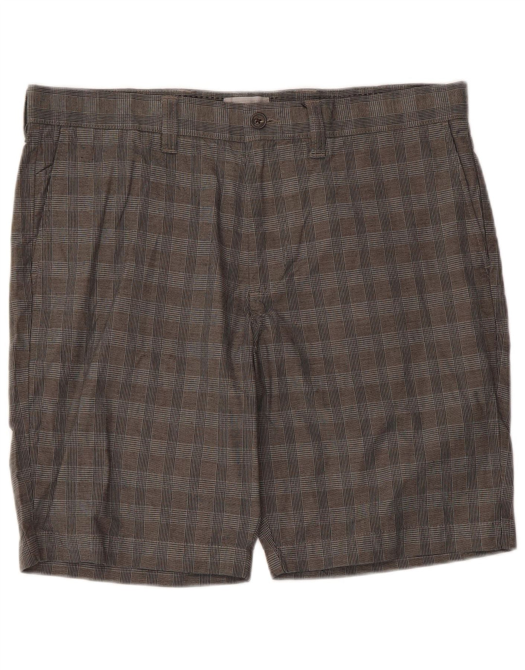 Pantaloni scurți chino pentru bărbați Marks & Spencer W36, bumbac cu carouri, gri mari