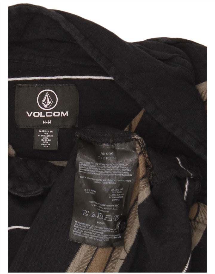 Tricou polo pentru bărbați VOLCOM, bumbac cu dungi negre medii
