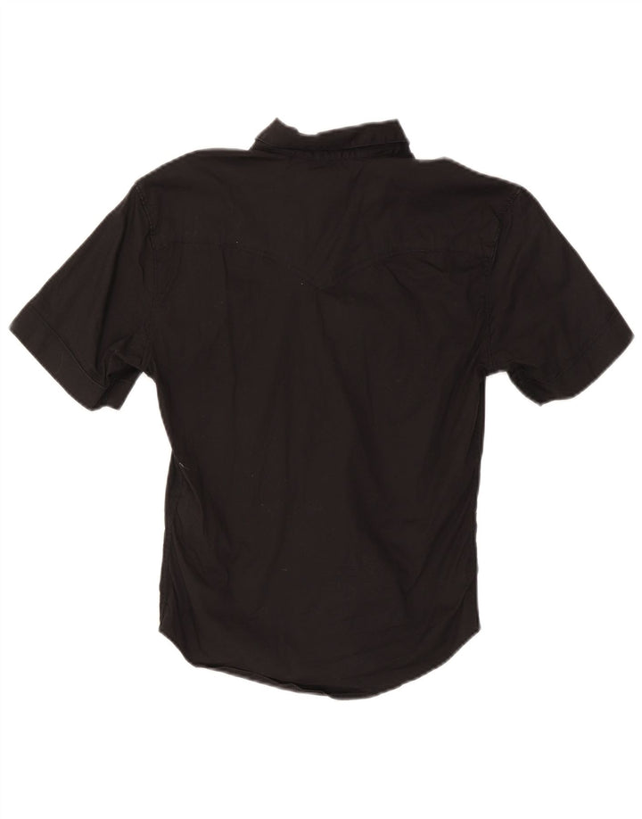 Cămașă Levi's Slim Fit cu mânecă scurtă, bumbac negru mic