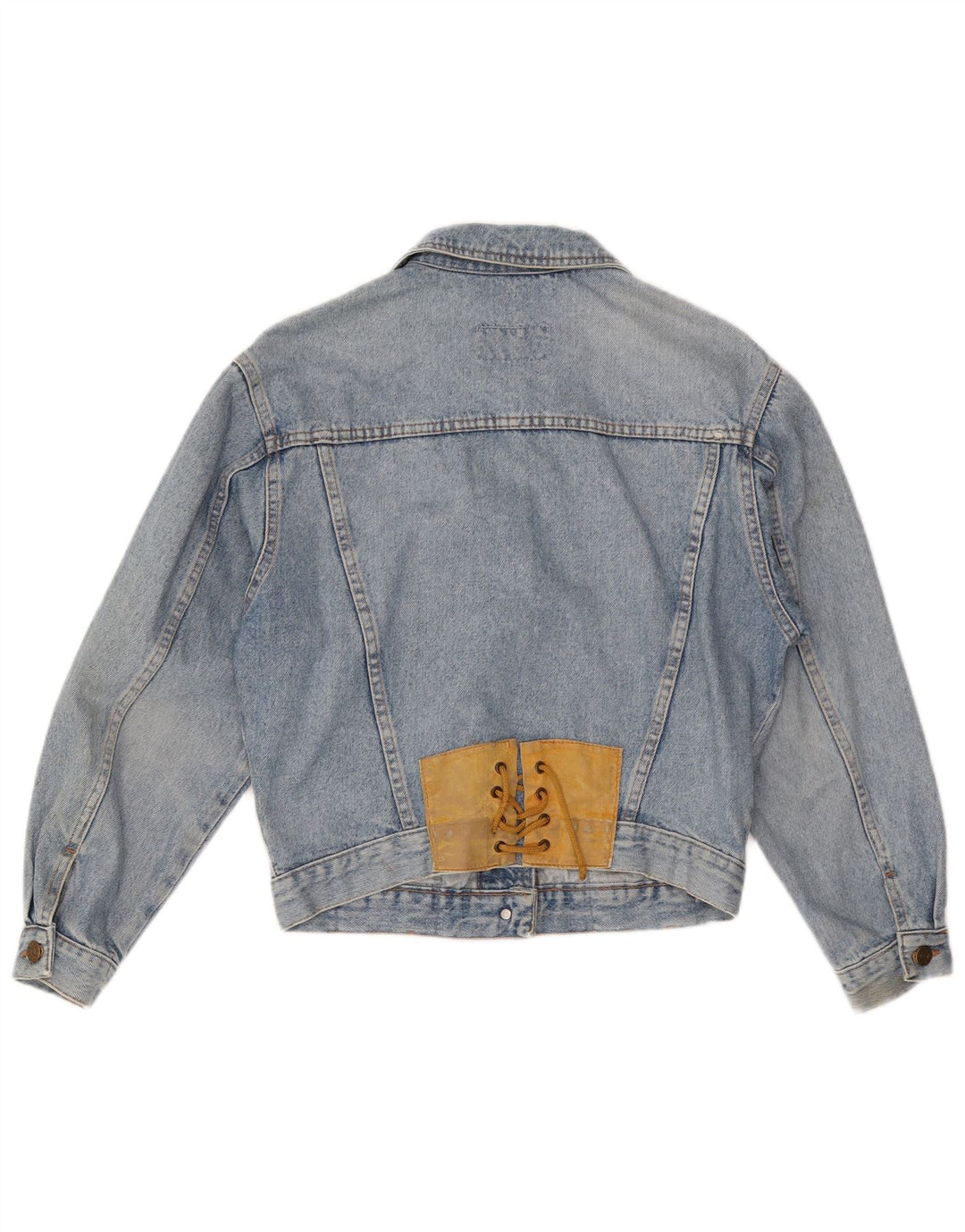 Jachetă de denim crop pentru femei ROSEMARY UK 14, bumbac albastru mediu