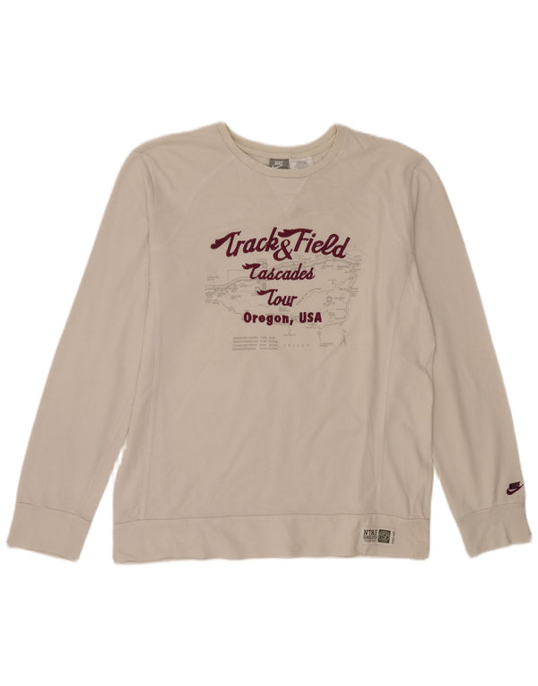Pulover pentru bărbați Nike Graphic Hanorac UK 45/47 XL Bumbac alb
