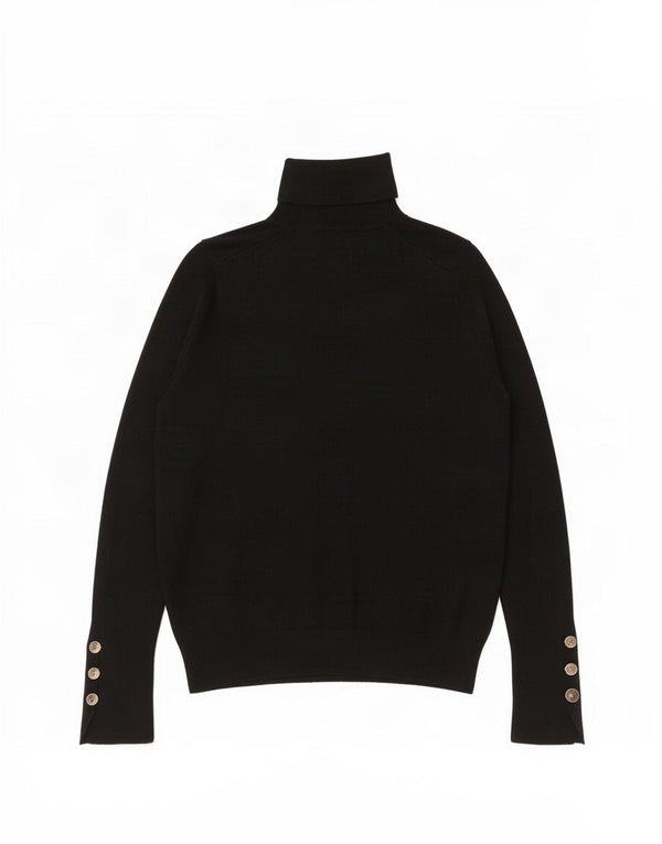 Pulover pentru femeie cu gât rulat Zara UK 10 Mic Negru