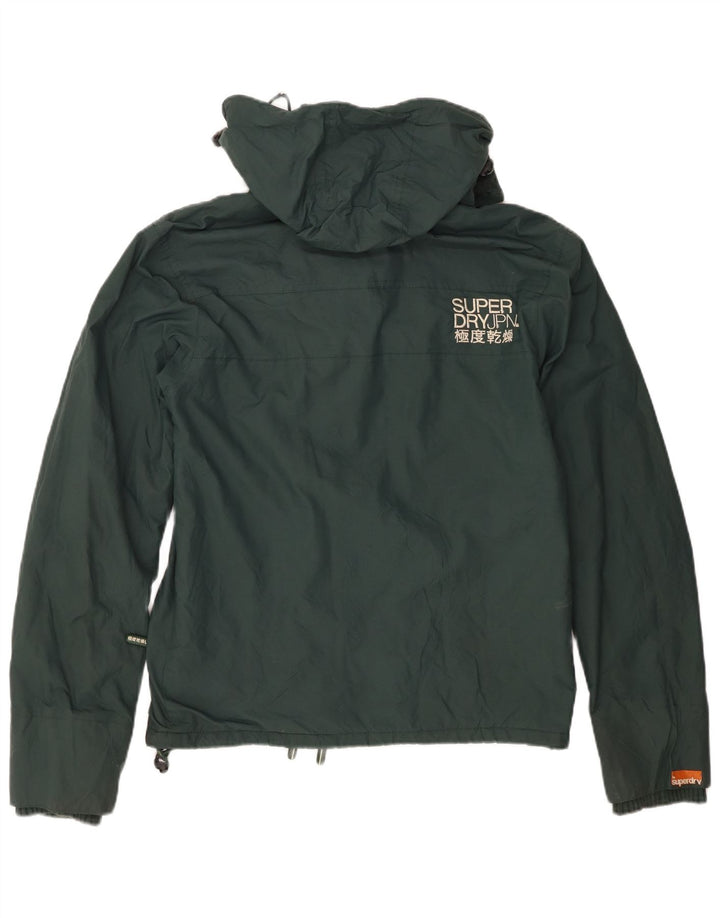 Jachetă de vânt cu glugă Superdry pentru bărbați UK 38, nailon verde mediu