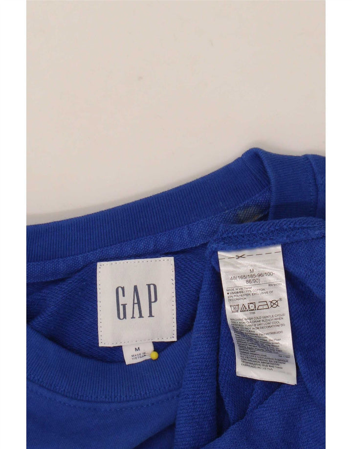 Pulover cu grafic pentru femei Gap UK 14 Bumbac albastru mediu