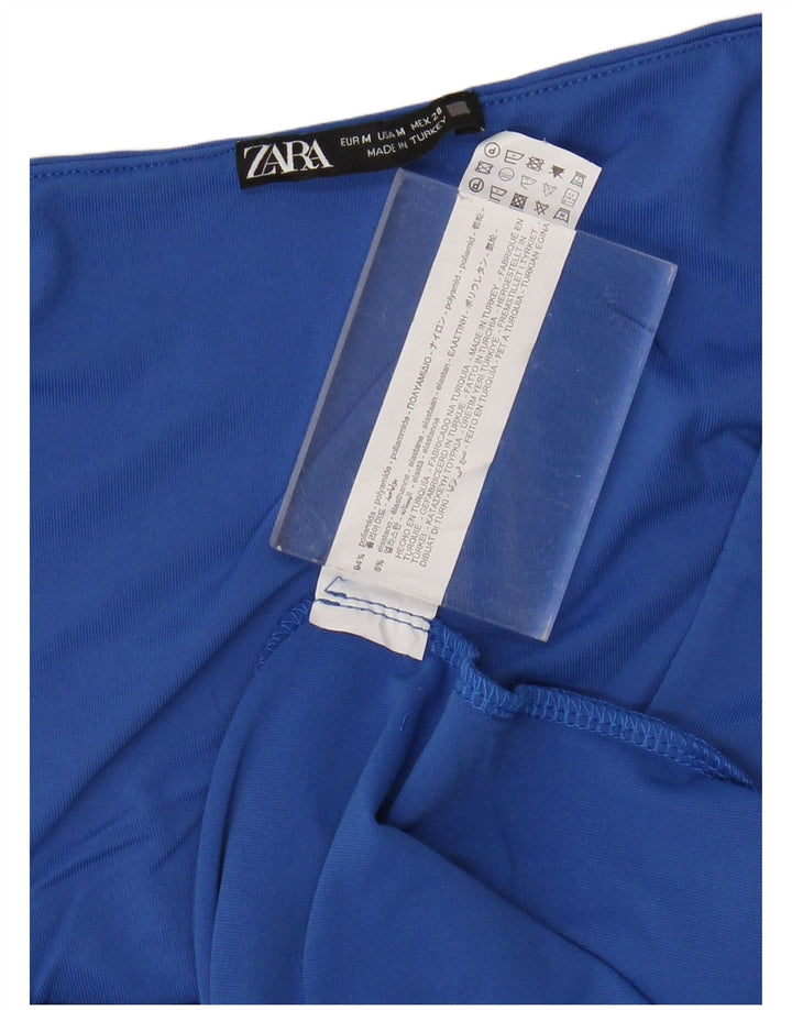 Vest Vest Top Femei Zara UK 12 Medium Blue Poliamidă