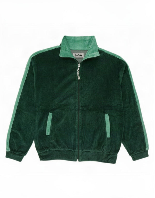 Jachetă de trening supradimensionată pentru femei vintage UK 16, verde, mare