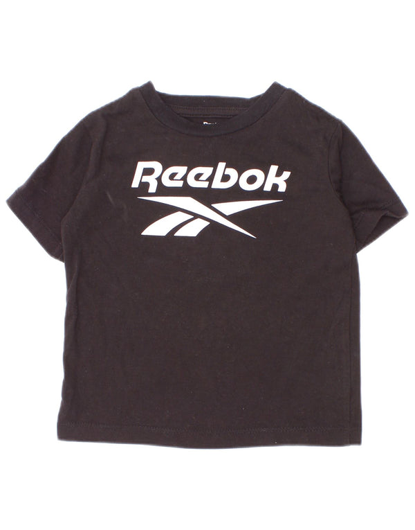 Tricou grafic Reebok Baby Boys Top 12-18 luni Bumbac negru