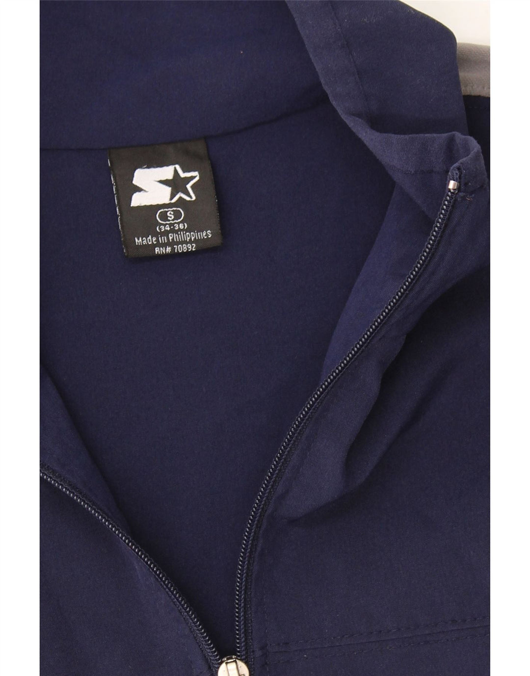 STARTER Mens Windbreaker Jacket UK 34/36 Small Navy Blue Colourblock Vintage Starter and Second-Hand Starter from Messina Hembry 