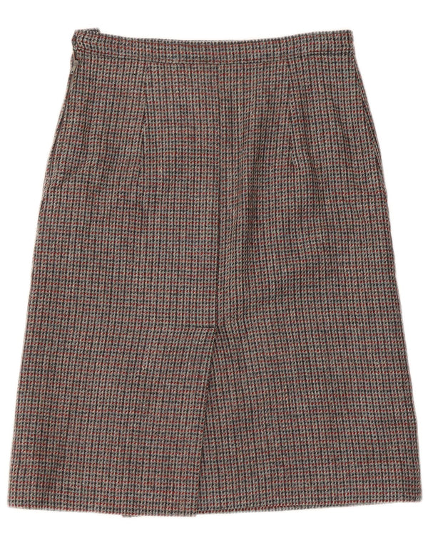 Fustă A-Line Vintage pentru femei W30 Medium Gri Houndstooth