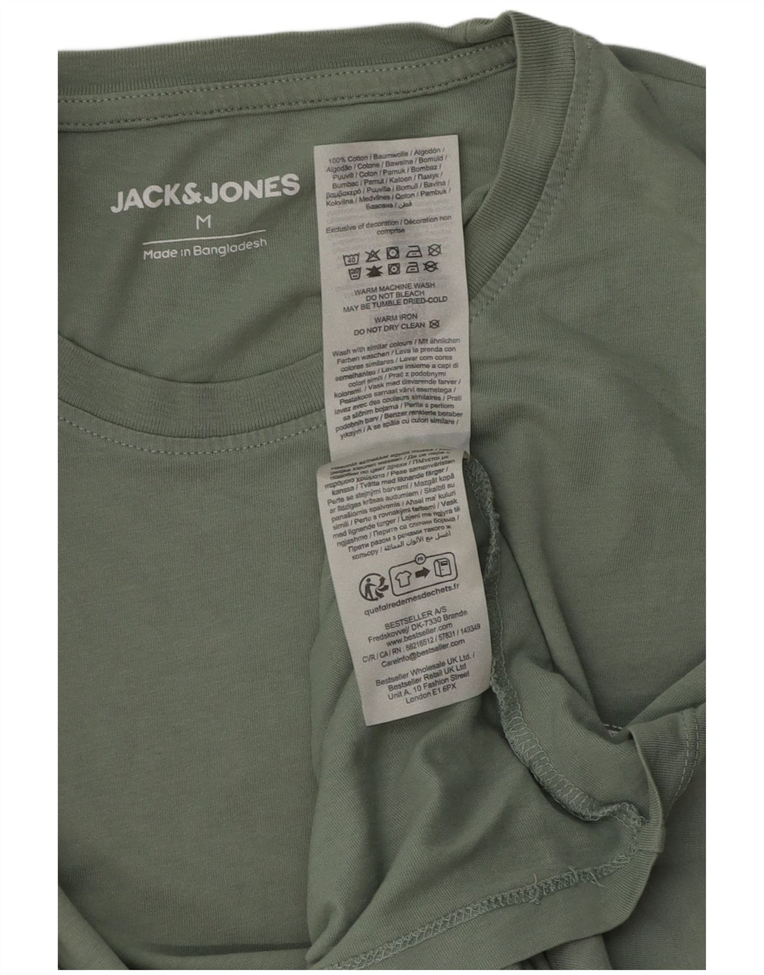 Tricou Jack & Jones pentru bărbați Top din bumbac verde mediu