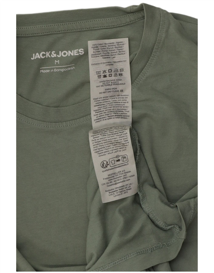 Tricou Jack & Jones pentru bărbați Top din bumbac verde mediu
