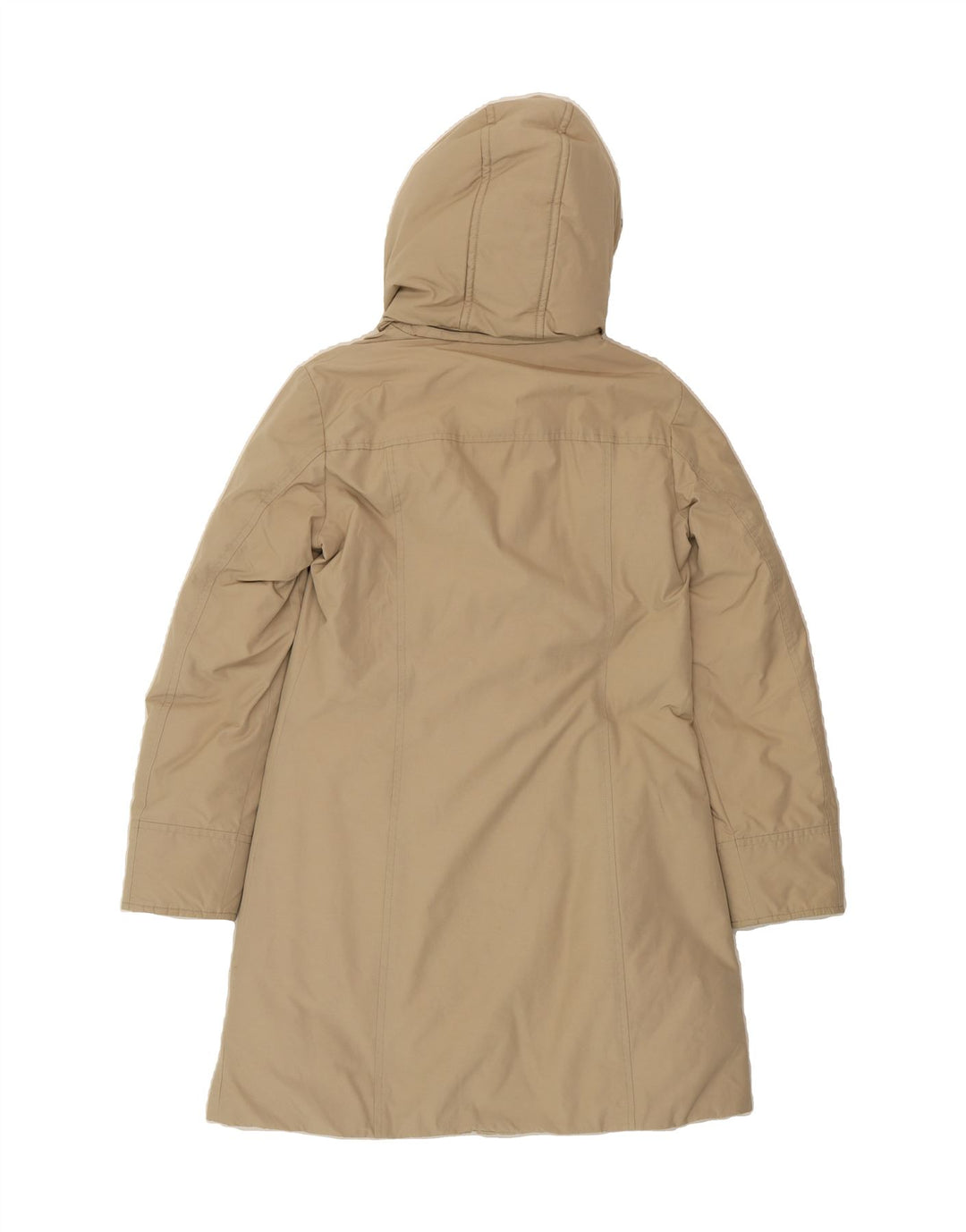 WOOLRICH Womens Hooded Padded Jacket UK 10 Small Beige Polyester Vintage Woolrich and Second-Hand Woolrich from Messina Hembry 