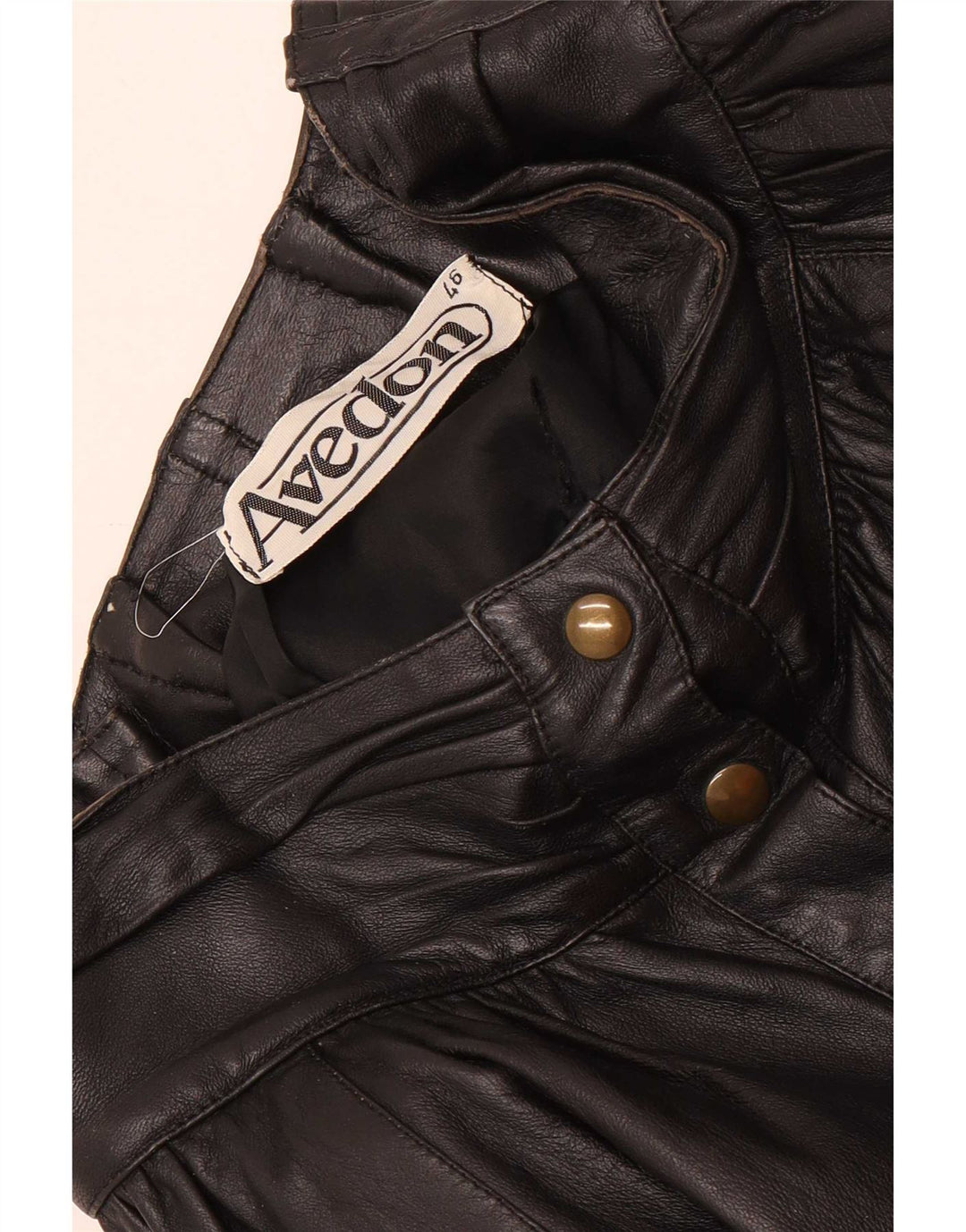 Fusta evazată din piele pentru femei cu talie înaltă Avedon W24 Small Black