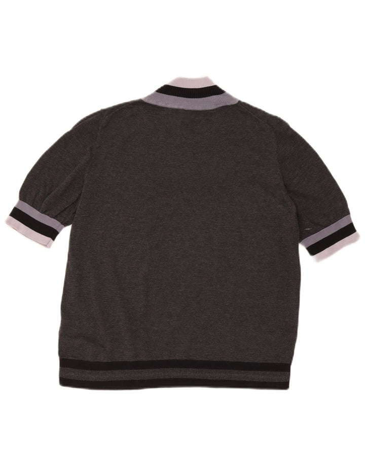 Pulover Cos pentru femei cu gât țestoasă UK 14 Medium Gri Colorblock