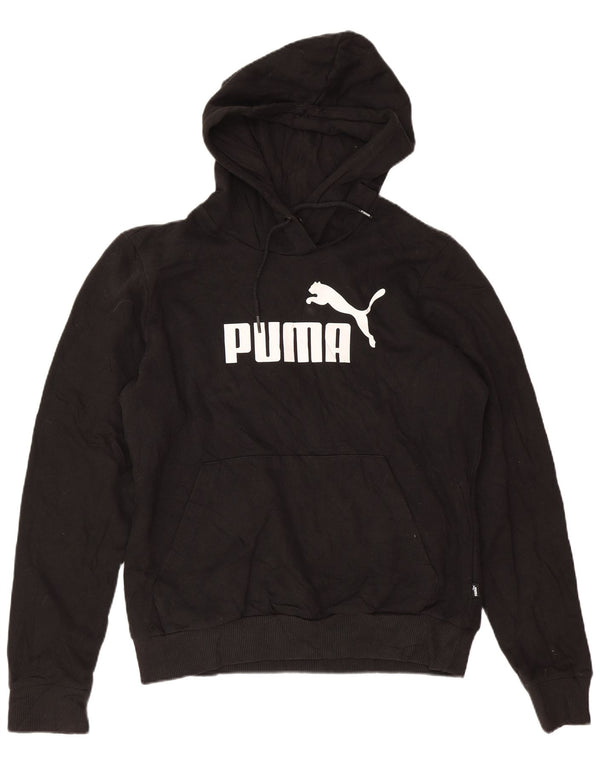 Pulover cu capota cu grafic Puma pentru femei UK 14, mare, negru, bumbac