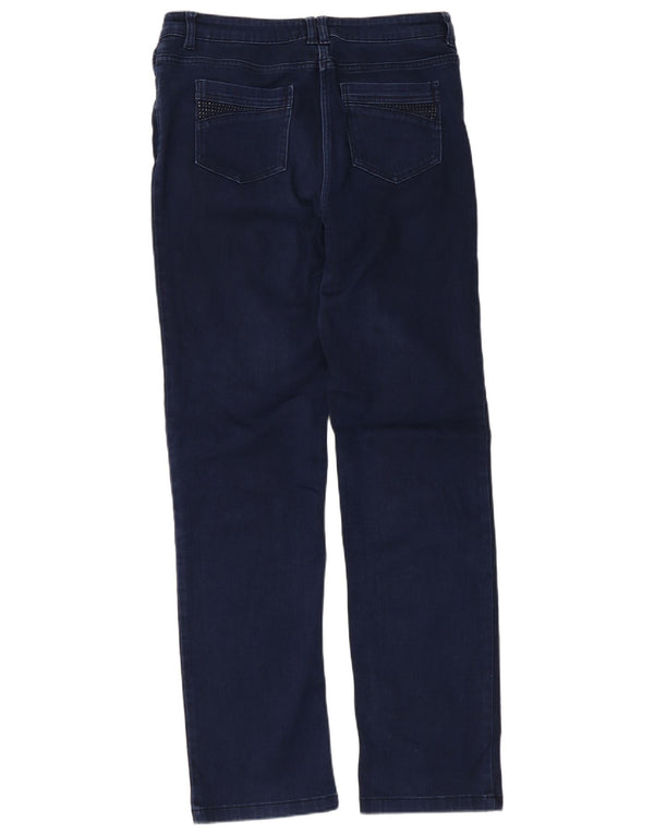 Blugi drepti pentru femei Marks & Spencer UK 14 mare W32 L30 bleumarin bumbac