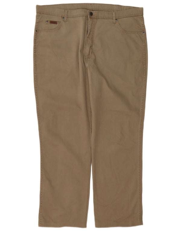 Pantaloni casual drepti Wrangler pentru bărbați Texas Stretch W42 L30 bumbac bej