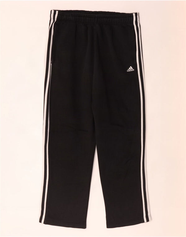 Pantaloni de trening Adidas pentru bărbați, bumbac mediu negru