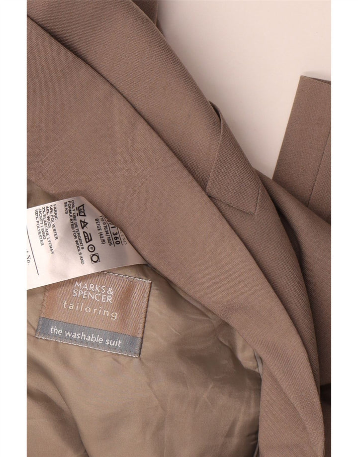 Jachetă pentru bărbați Marks & Spencer cu 2 nasturi, UK 42 XL, poliester bej