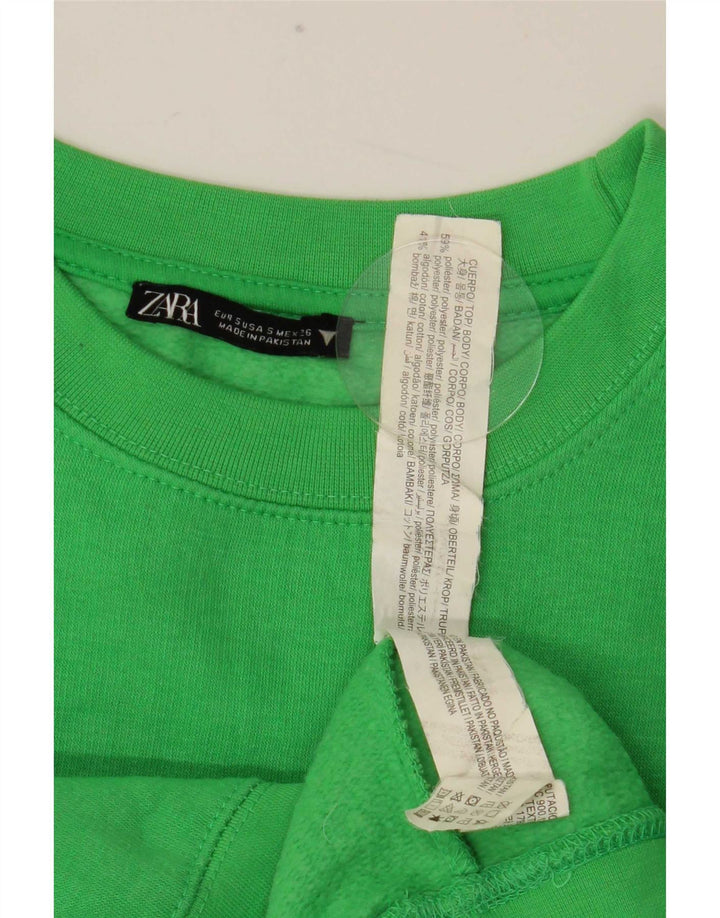 Pulover pentru damă Zara Crop Pulover UK 10 Poliester verde mic