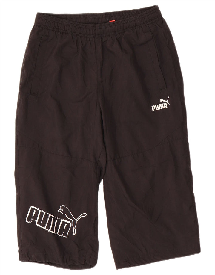 PUMA Boys Graphic Bermuda Sport Shorts 11-12 Years  Black Polyester