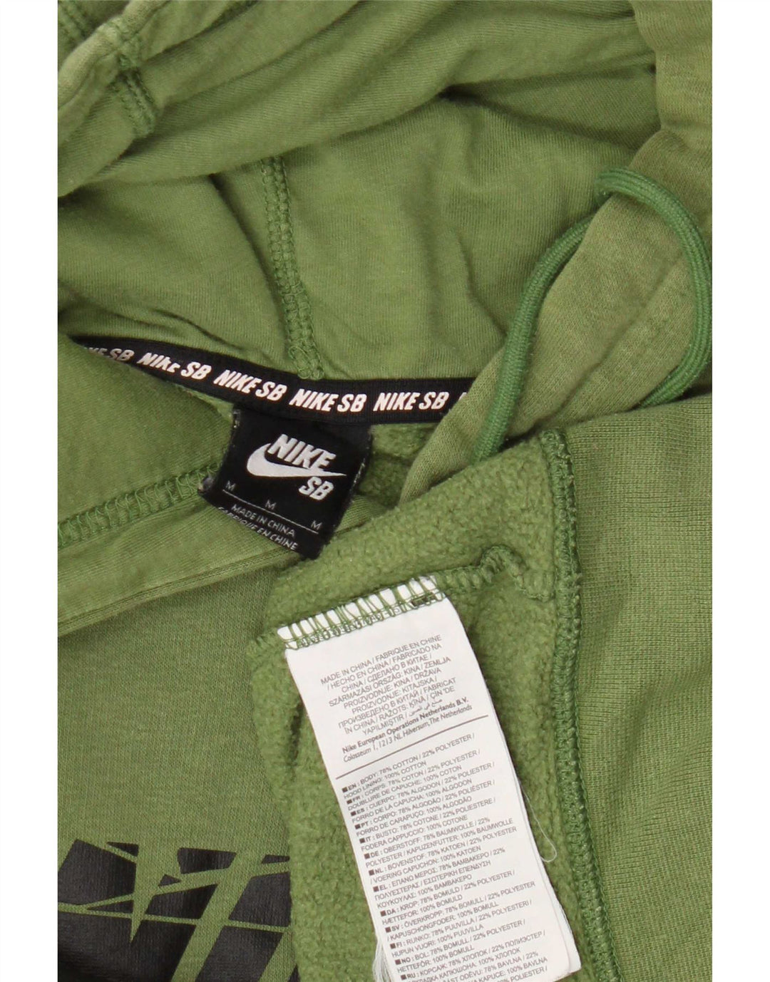 Pulover Nike Grafic pentru bărbați, bumbac verde mediu