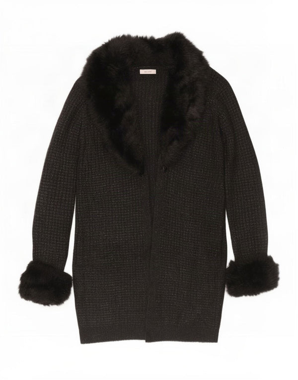Marks & Spencer Pulover cardigan cu paragate Per Una pentru femei UK 14 Medium Black