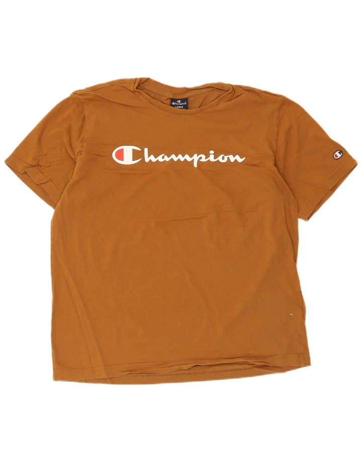 Tricou grafic pentru bărbați Champion Top mare din bumbac maro