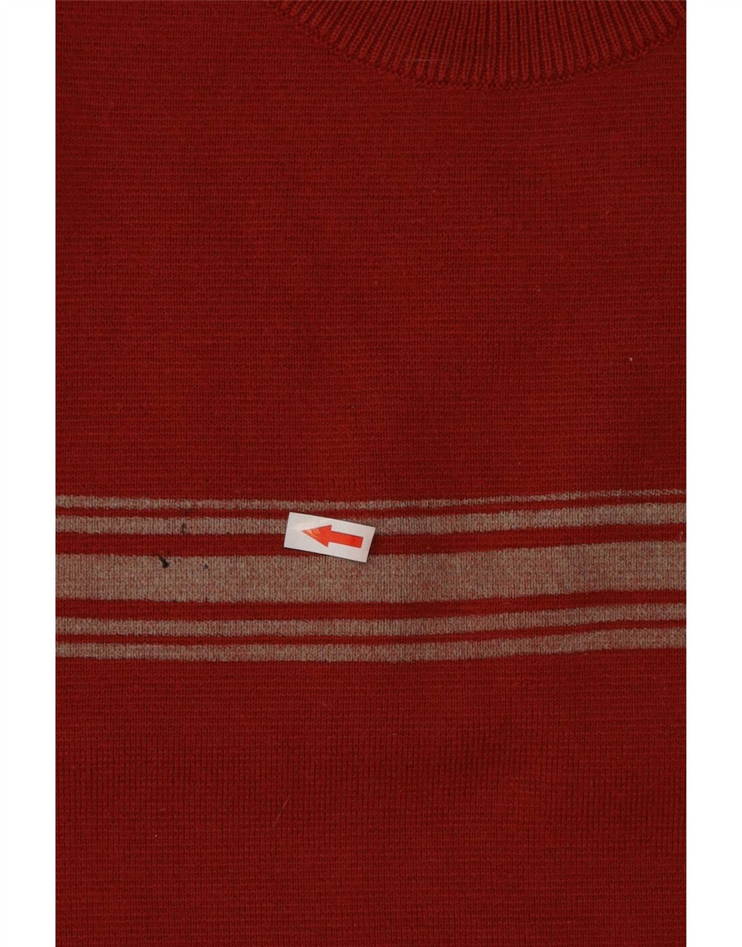 Pulover Fila pentru bărbați cu gât roșu, XL, lână color bloc
