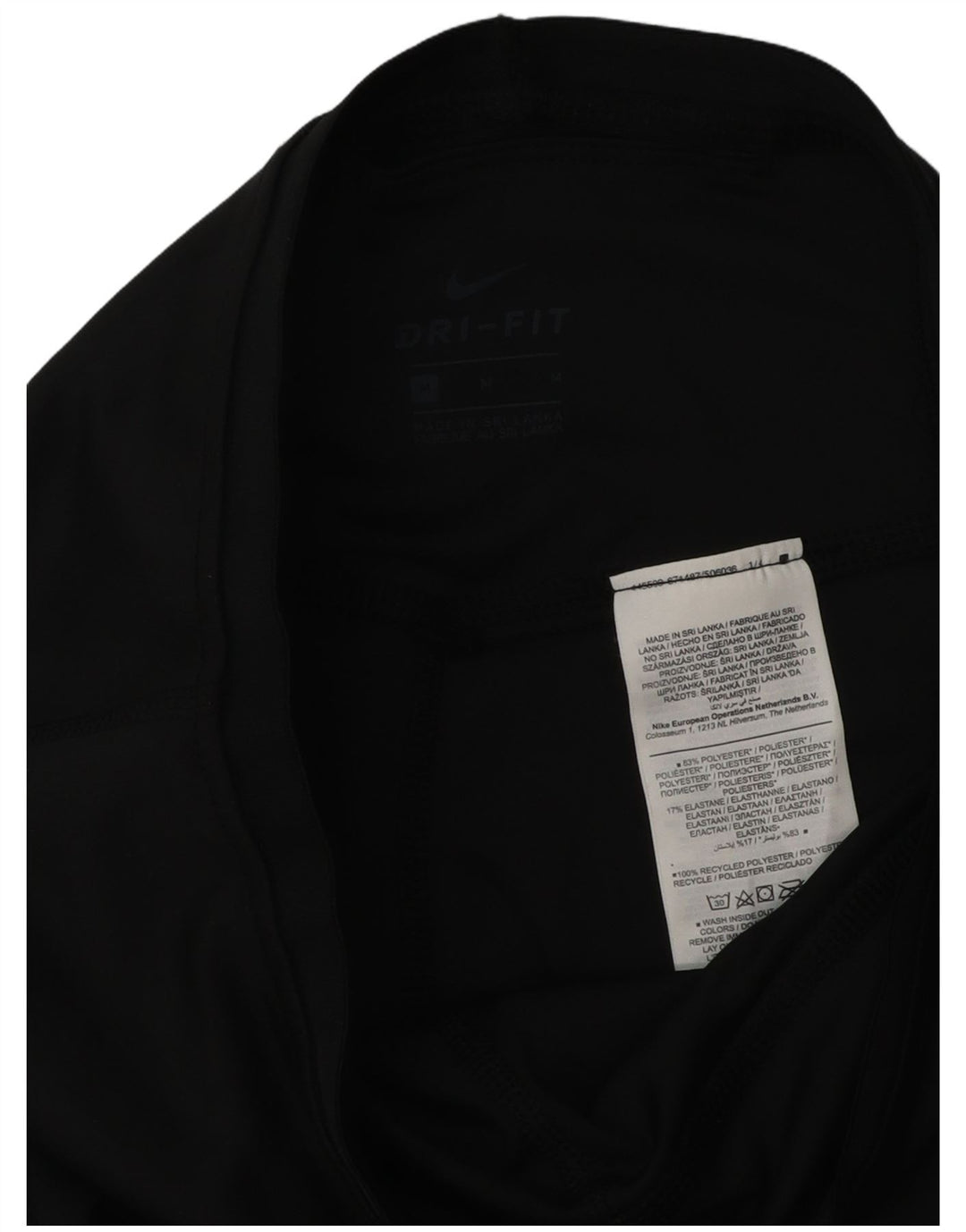 Leggings NIKE Dri Fit Graphic pentru femei UK 12 Poliester mediu negru